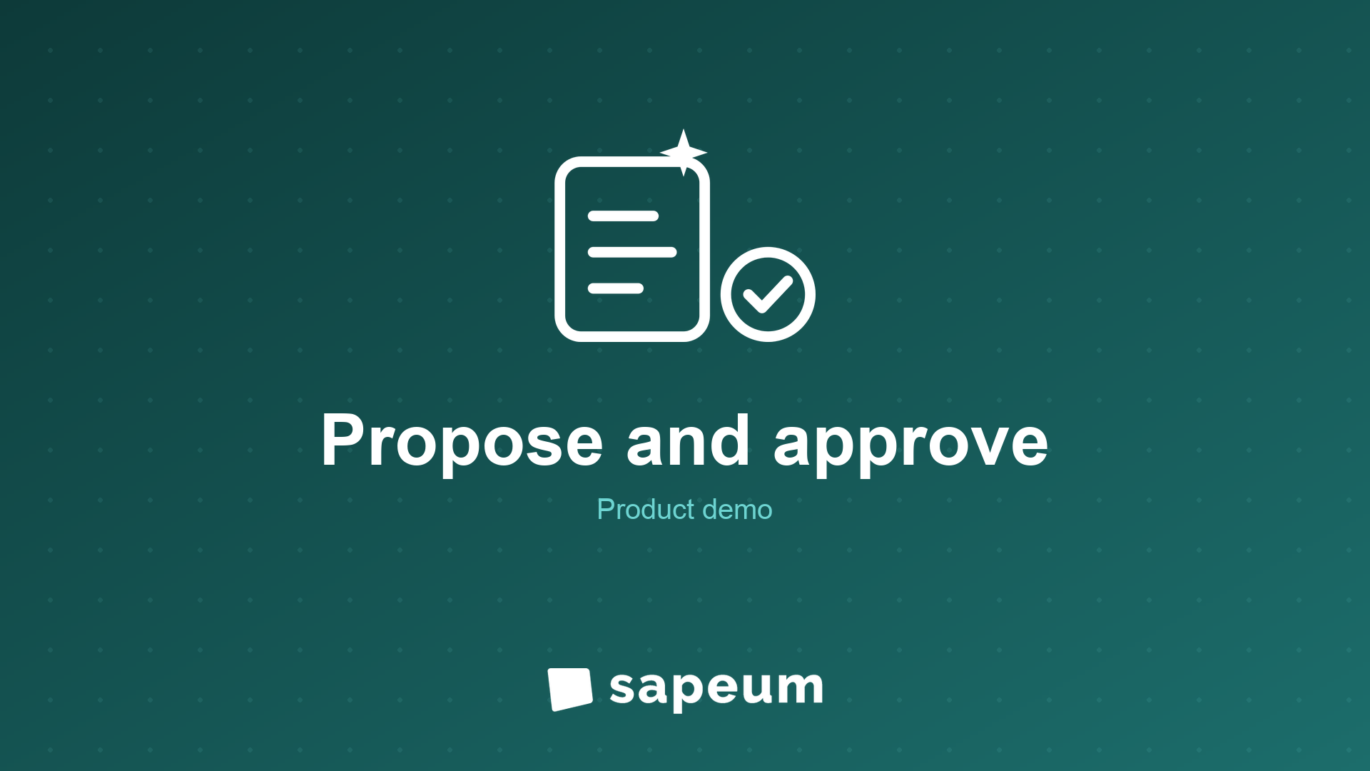 Watch the agent propose changes and a person approve them