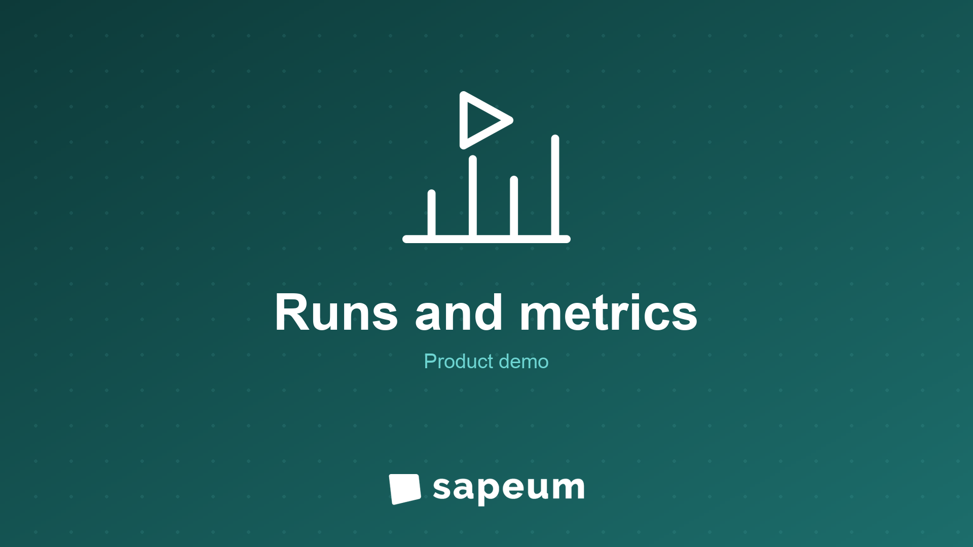 Watch real runs laid over the process, then turned into metrics